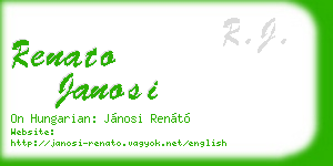 renato janosi business card