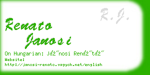 renato janosi business card